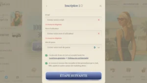 capture decran inscription etape 3 vipluck