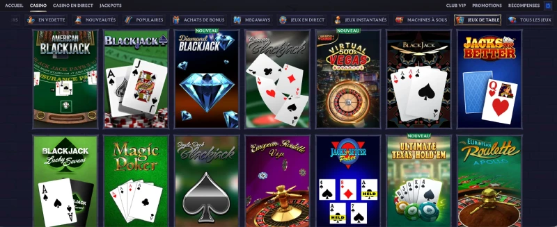 capture decran jeux de table lolajack