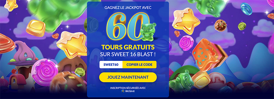 60 tours gratuits sans dépôt