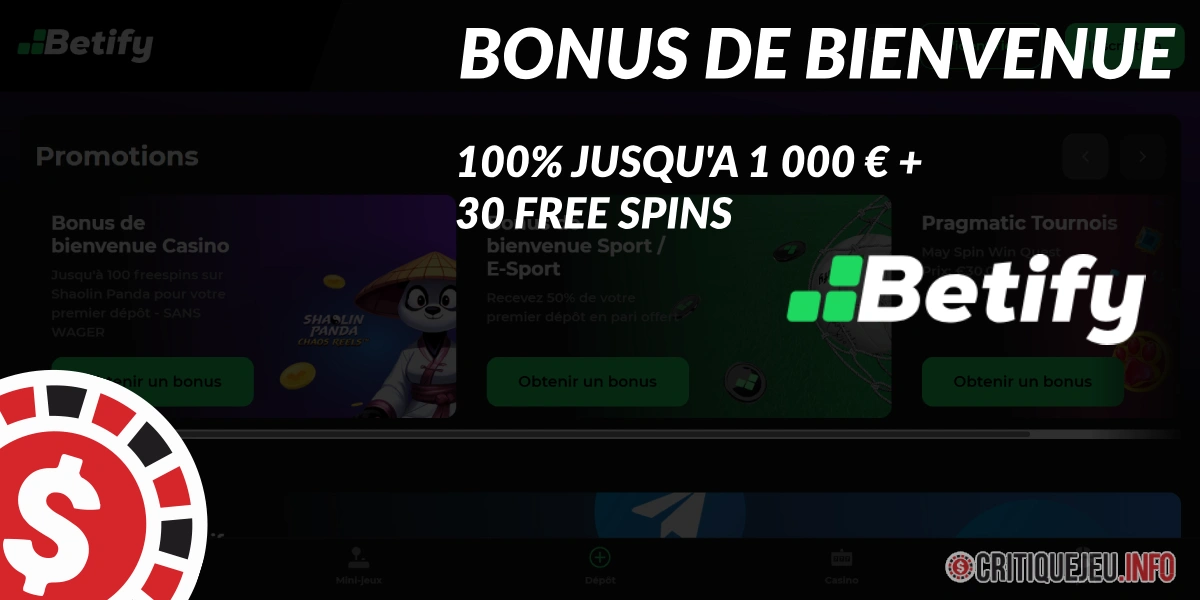 banniere bonus de bienvenue betify