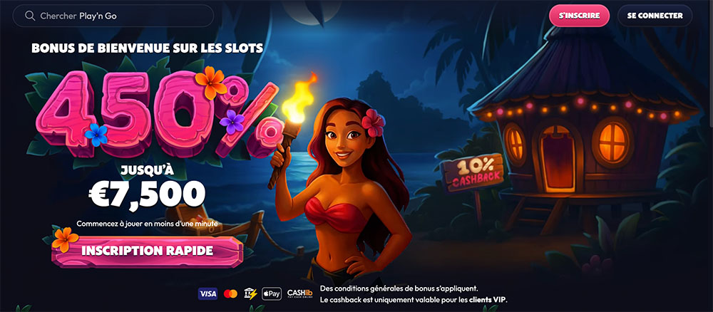 bonus de bienvenue de 450% sur seven casino