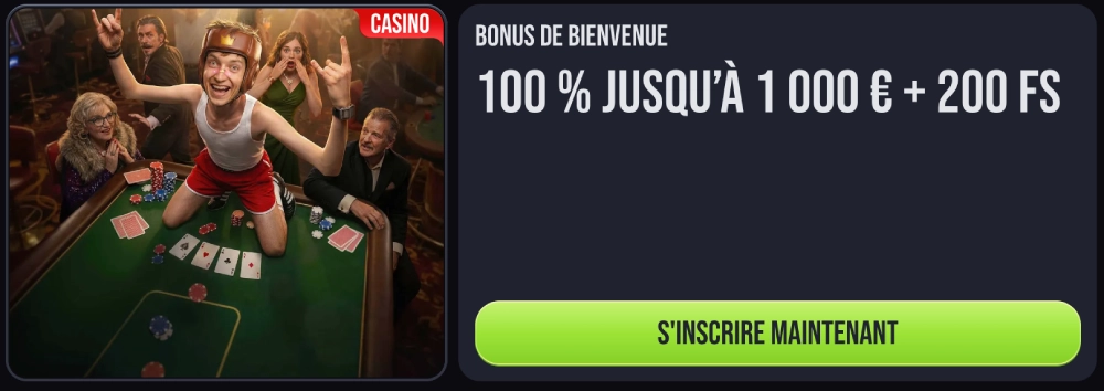 bonus de bienvenue sur slim king casino