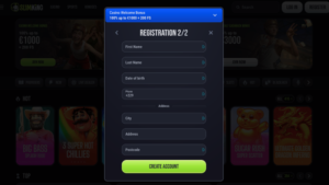 inscription étape4 slimking casino