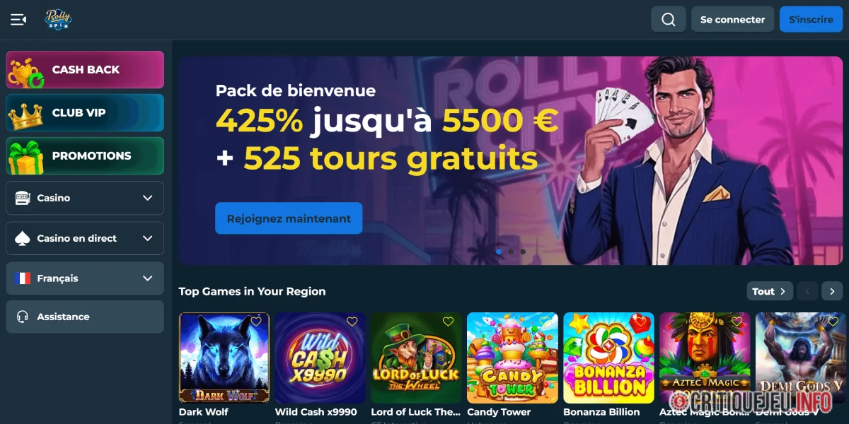 page daccueil rollyspin