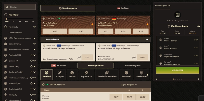 paris sportifs sur sankra casino