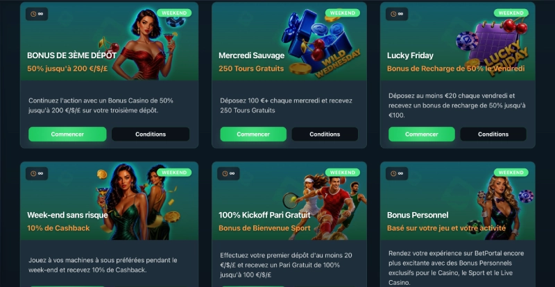 autres promotions sur betportal