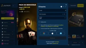 capture decran inscription etape 3 aureonplay