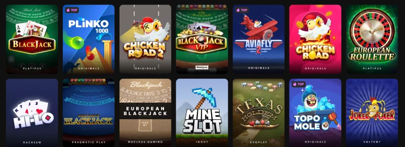 capture decran jeux de table gxbet