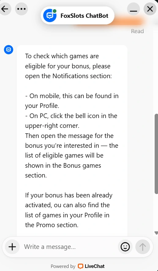 capture decran service client foxslots