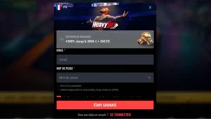 inscription &eacute;tape 2 heavybet