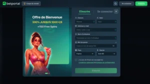 inscription sur betportal étape2