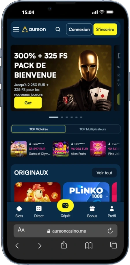 interface mobile aureonplay