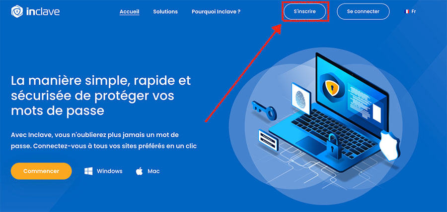 s'inscrire sur inclave