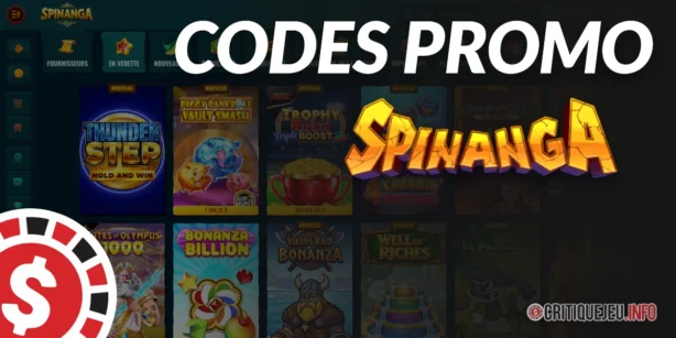 Codes promos Spinanga et bonus actifs en Octobre 2026