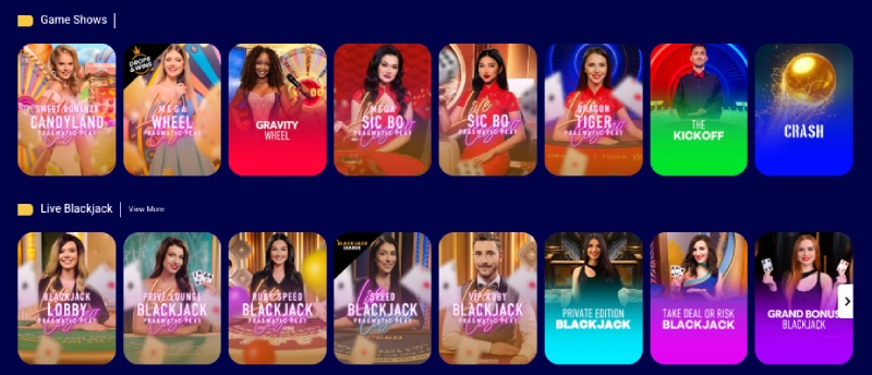 jeux live sur yuki casino