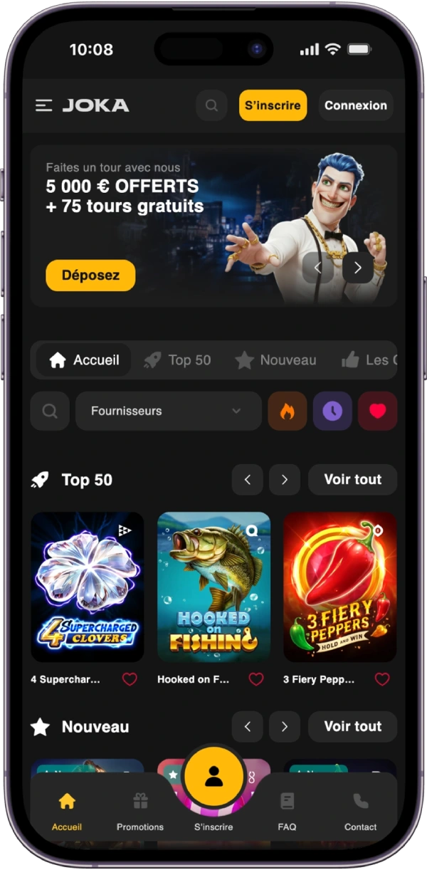 jokacasino live sur mobile