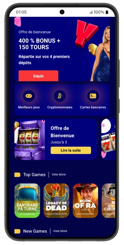 yuki casino sur mobile