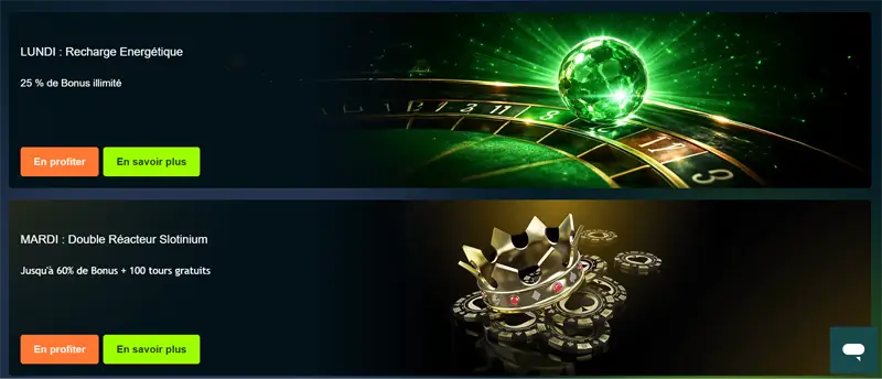 autres promotions slotinium