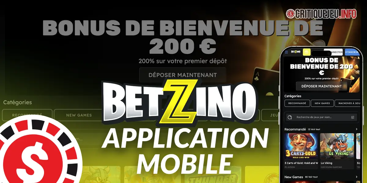 Betzino Casino application : télécharger sur iOS, Android, Windows et Mac