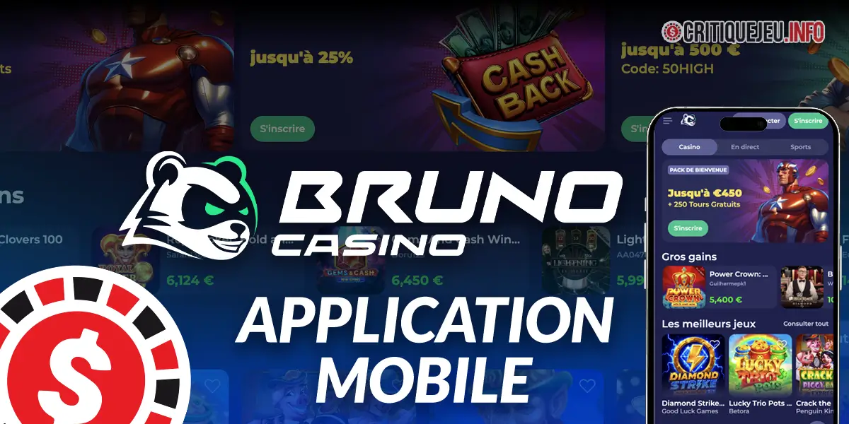 Bruno Casino application : Télécharger sur iOS, Android, Windows et Mac
