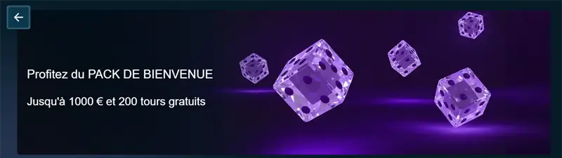 bonus de bienvenue slotinium