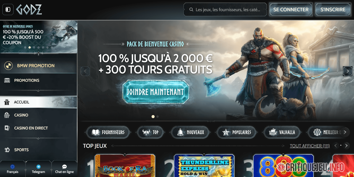 godz casino page d accueil