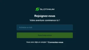 inscription &eacute;tape 2 slotinium