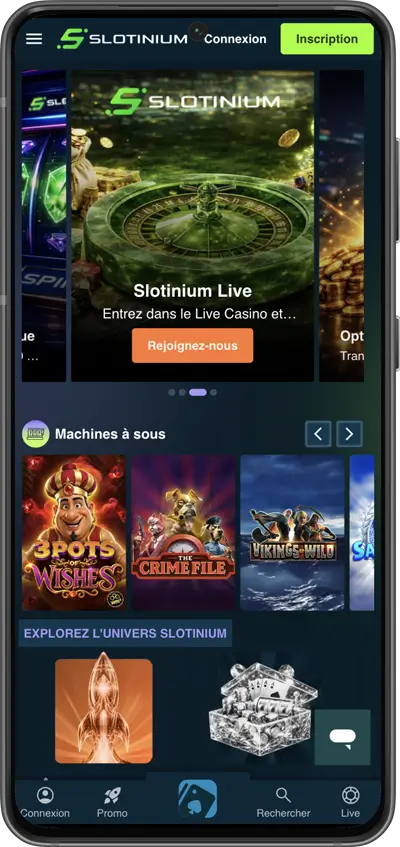 version mobile slotinium