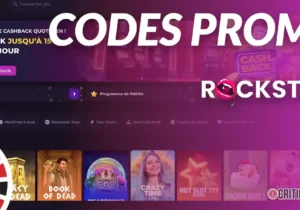 Codes promos Rockstar Casino et bonus actifs en Octobre 2026