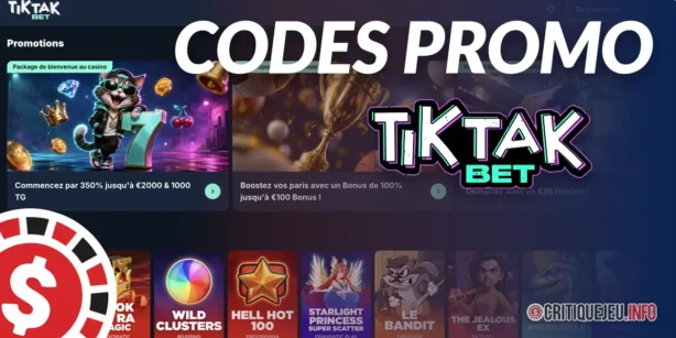 Codes Promos TikTak Bet et bonus actifs en Octobre 2026