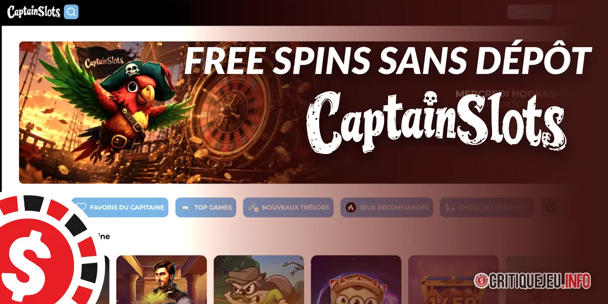 Captain Slots : 25 free spins sans dépôt sur Pirate Bonanza 2