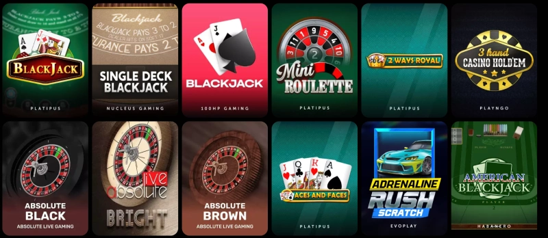 jeux de table sur luckyboom
