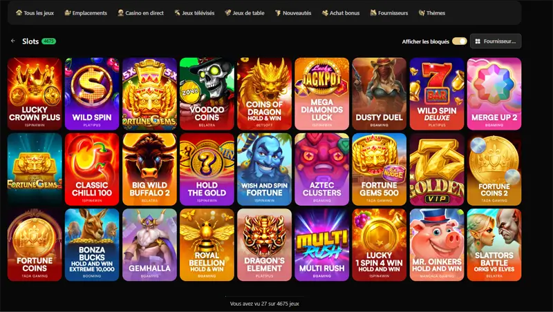 machines &agrave; sous wolf io casino