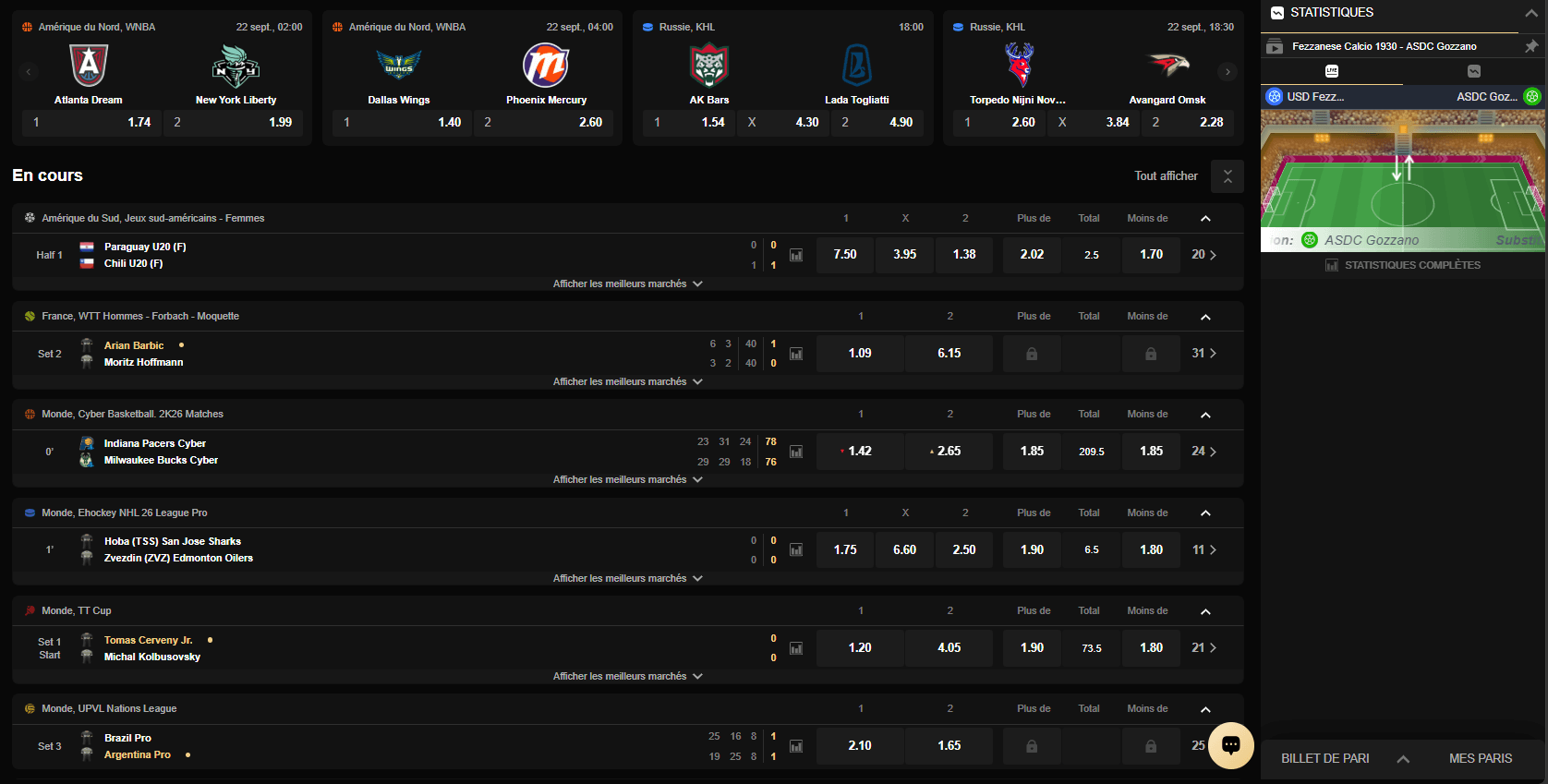 paris sportifs wolf io casino