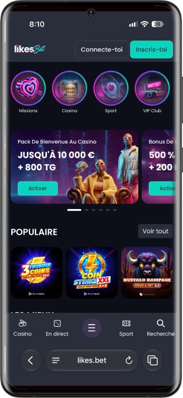 likesbet casino sur mobile