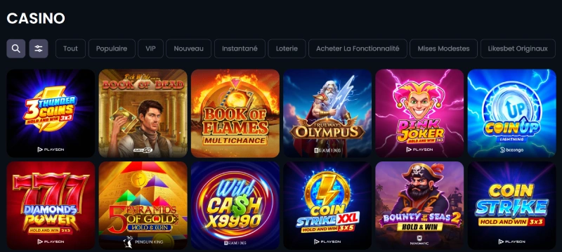 machines à sous sur likesbet