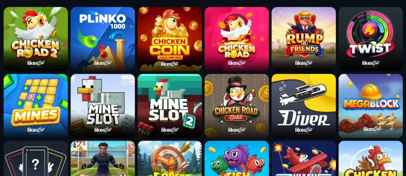mini jeux sur likesbet