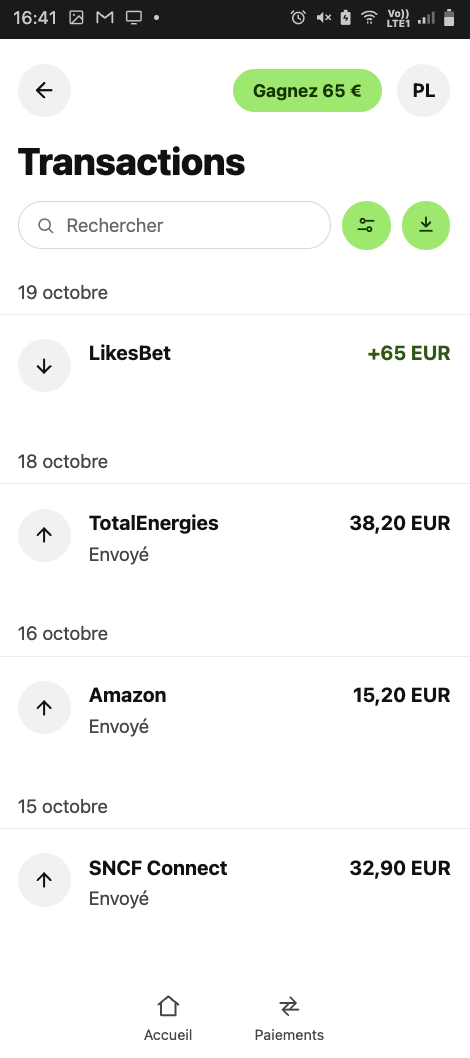 preuve de retrait sur likesbet casino