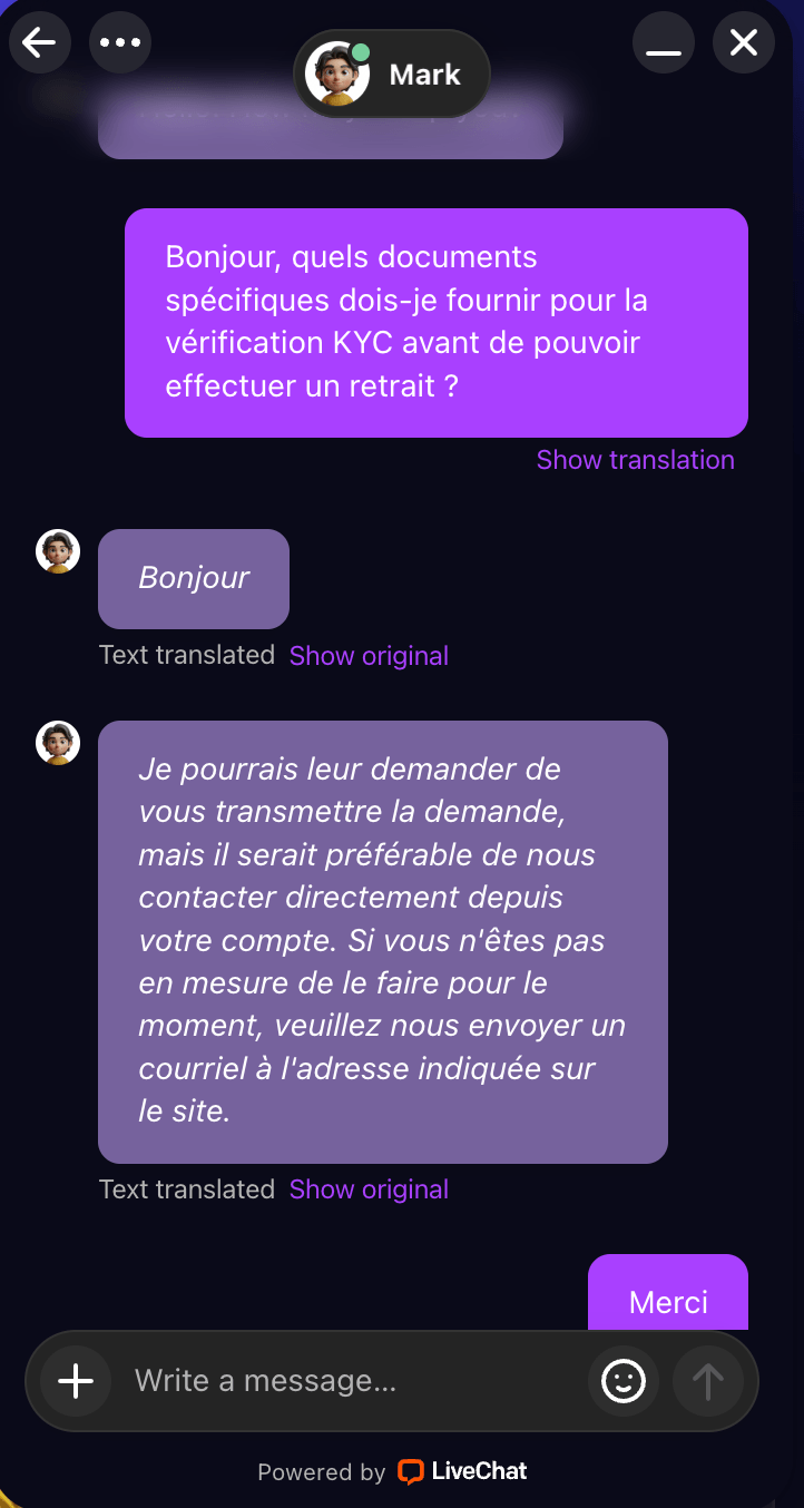 service client trixino
