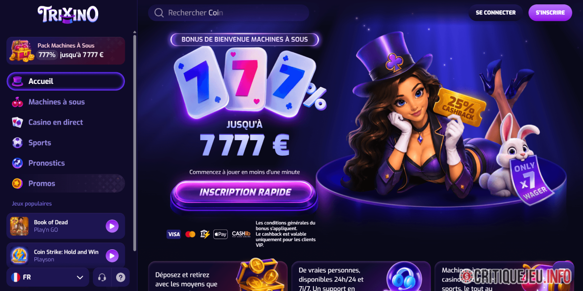trixino page d accueil